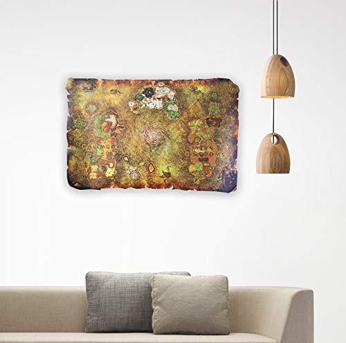 Wrath of the LichKing | Mapa de World of Warcraft | Lienzo | Scroll | WallArt | TableTop | Regalo | WOTLK | Wrath of the LichKing | Azeroth | Impresión UV (24" x 16")