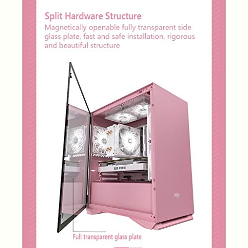 WSNBB Juegos, Caso De Mini-Torre M-ATX/ITX PC Videojuegos, Paneles Laterales De Vidrio Templado De Mayor Categoría Y Nuevo Diseño De Color