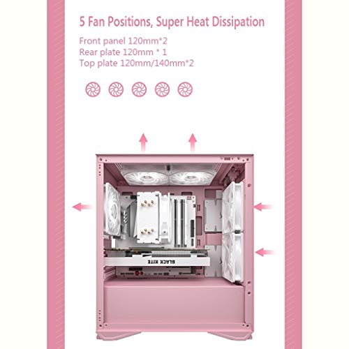 WSNBB Juegos, Caso De Mini-Torre M-ATX/ITX PC Videojuegos, Paneles Laterales De Vidrio Templado De Mayor Categoría Y Nuevo Diseño De Color