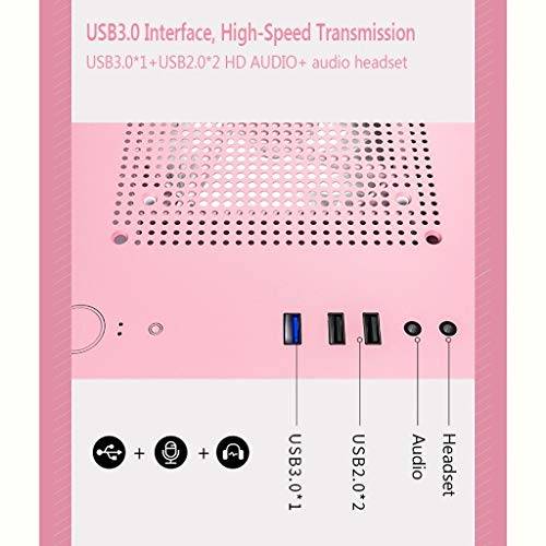 WSNBB Juegos, Caso De Mini-Torre M-ATX/ITX PC Videojuegos, Paneles Laterales De Vidrio Templado De Mayor Categoría Y Nuevo Diseño De Color