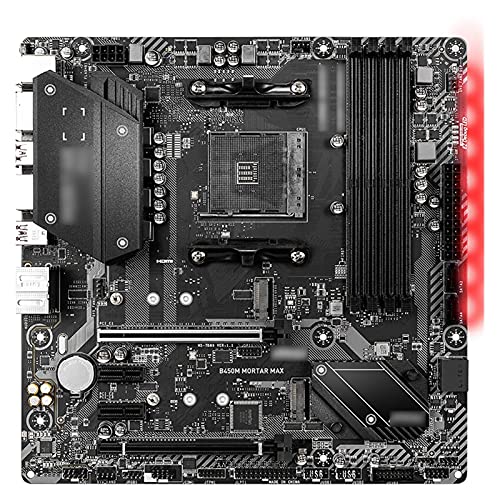 WSZMD Fit For MSI B450M Mortar MAX Placa Base De Juegos + AMD 7 3700X Procesador (R7) En Caja UPC Tarjeta Madre UPC Colocar (Color : B450M Mortar MAX, Size : 3700X)