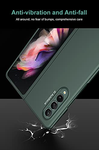 Wuzixi Funda para Samsung Galaxy Z Fold 3 5G. Ultra Slim y Resistente Huellas Dactilares Mate Anti-arañazos y Antideslizante Protectora Sedoso, Caso Fundas para Samsung Galaxy Z Fold 3 5G. Negro