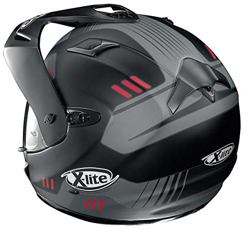 X-Lite X de 551gt calama Enduro casco moto ligero de fibra N- Com – Negro Mate Rojo