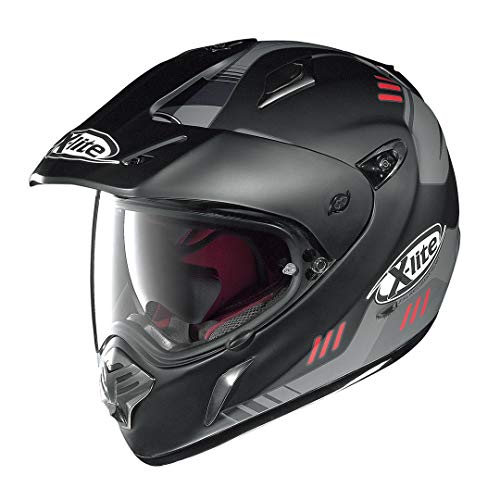 X-Lite X de 551gt calama Enduro casco moto ligero de fibra N- Com – Negro Mate Rojo