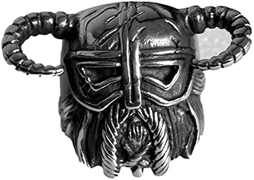 XBYN Anillos de Guerrero Indio Vikingo, Fiesta de Motocicleta Steam Punk Gladiador Gladiador para Hombres Accesorios de joyería (Size : 10)