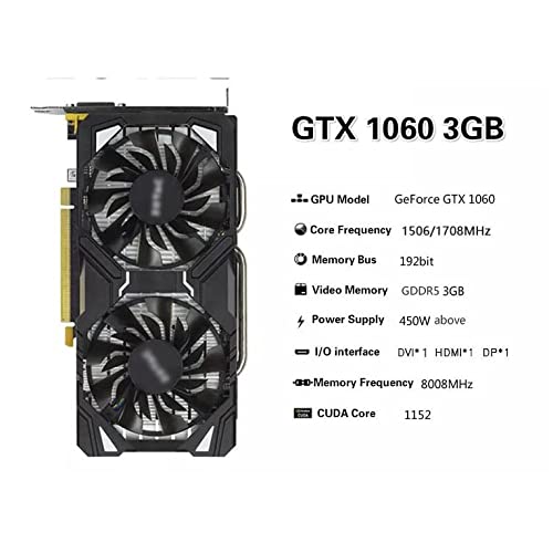 XCJ Tarjeta gráfica PerformanceFit For GIGABYTE MSI ZOTAC Tarjeta Fit For ASUS Raphic Fit For ZOTAC-GTX-1060-3GB Soporte AMD Fit For Intel Desktop CPU Motherboard Tarjeta gráfica