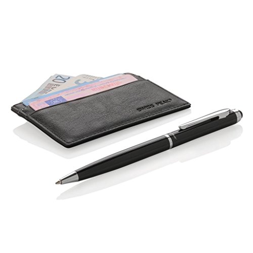 XD Swiss Peak RFID Card Holder and Pen Giftset Tarjetero 10 Centimeters Negro (Black)