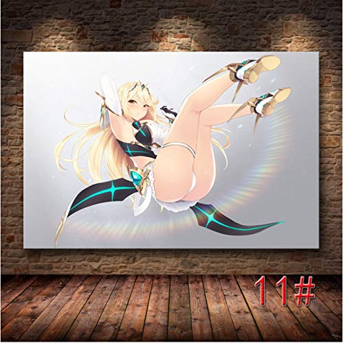 xiangpiaopiao Xenoblade Chronicles 2 Classic Video Game HD Poster Canvas Home Room Wall Art Print Decoración Canvas Print Anime Poster 50X70Cm -Pd1116