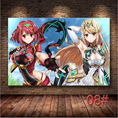 xiangpiaopiao Xenoblade Chronicles 2 Classic Video Game HD Poster Canvas Home Room Wall Art Print Decoración Canvas Print Anime Poster 50X70Cm -Pd1122