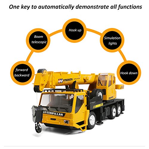 XIAOKUKU 8 Canales de Control Remoto de la grúa, Simulación de Transporte de Camiones Ingenieria, Construcción Modelo de camión Puede Jugar con Sus niños Solos, Adecuado para los niños y los niños.