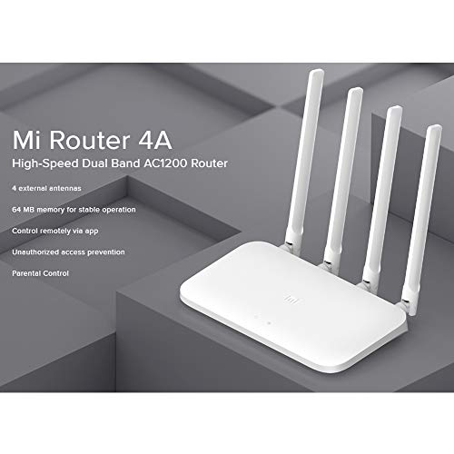Xiaomi Mi Router 4A. router inalámbrico Doble banda (2,4 GHz / 5 GHz) Ethernet rápido - Blanco