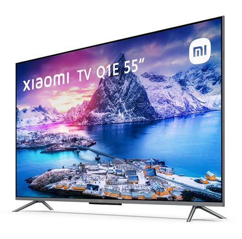 Xiaomi QLED Smart TV Q1E 55 Pulgadas (Frameless, Metal design, UHD,Dolby vision, HDR 10+, Android 10.0, Netflix, Chromecast integrado y compatible con Alexa, bluetooth, HDMI 2.1, USB) [Model 2021]