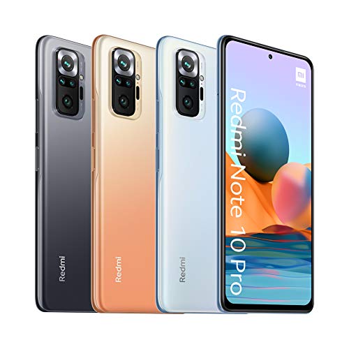 Xiaomi Redmi Note 10 Pro - Smartphone 6+128GB, 6,67" AMOLED DotDisplay de 120 Hz, Snapdragon 732G, 108 MP Cámara cuádruple, 5020 mAh, Azul Glaciar