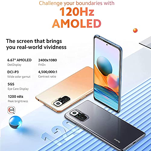 Xiaomi Redmi Note 10 Pro Smartphone 6GB 128GB 6.67" 120Hz AMOLED DotDisplay 108MP Wide-Angle Cámara 5020mAh (typ) NFC Dual SIM Card Bronce Degradado [Versión en Español]