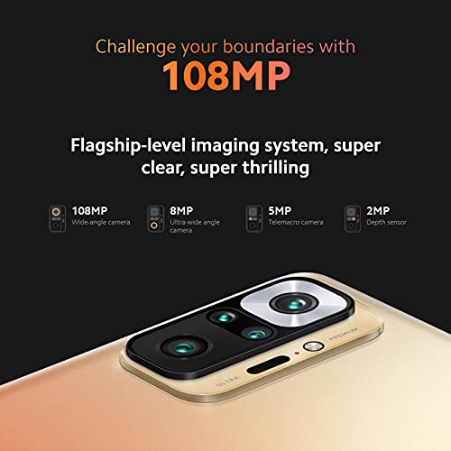 Xiaomi Redmi Note 10 Pro Smartphone 6GB 128GB 6.67" 120Hz AMOLED DotDisplay 108MP Wide-Angle Cámara 5020mAh (typ) NFC Dual SIM Card Bronce Degradado [Versión en Español]