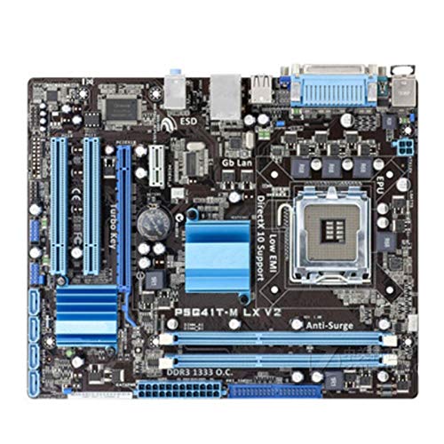 Xiatian Tablero de reemplazo de computadora Fit For LGA 775 ASUS P5G41T-M LX V2 Placa Madre DDR3 De 8 GB G41 P5G41T-M LX V2 Escritorio Systemboard Mainboard Placa Base de computadora de Escritorio