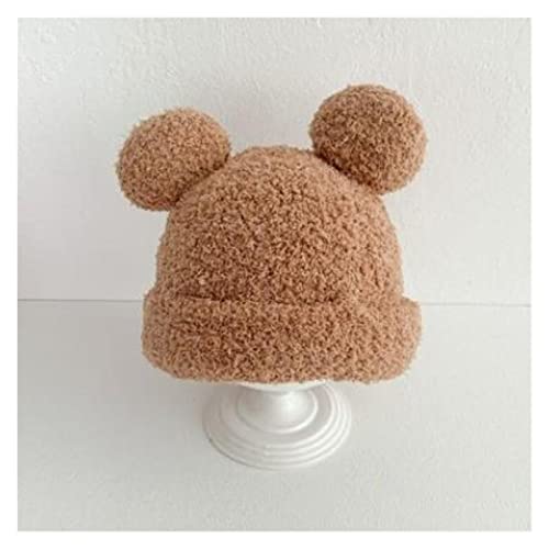 XINGTAO Sombreros de otoño e Invierno Otoño Invierno Mantenga cálido Hats de los niños Chicos Chicas Linda Dibujos Animados Grandes Orejas de Felpa 5 Colores (Color : Beige, Size : 8-28 Months)