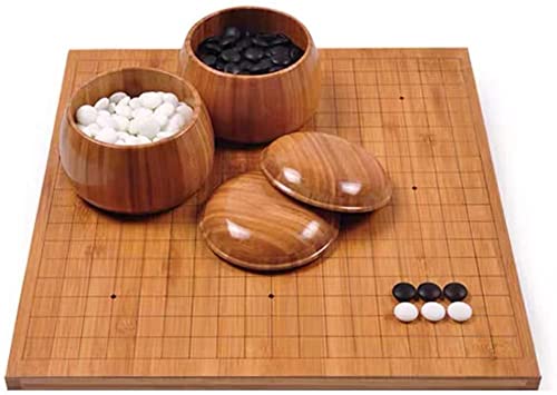 XinQing Go Juego para Dos Jugadores Juego de Mesa de Estrategia Go Baord Weiqi 19 X 19 Go Set Incluye Cuencos