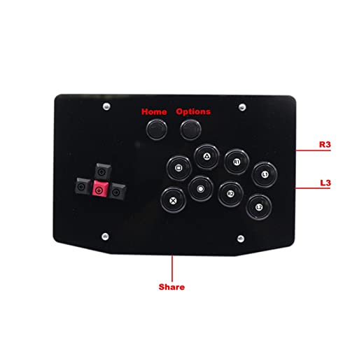 XKJ HK RAC-J500K-PS Teclado Plus botón Arcade Lucha Joystick PS4 / PS3 / PCUSB Juego (Size : Red)