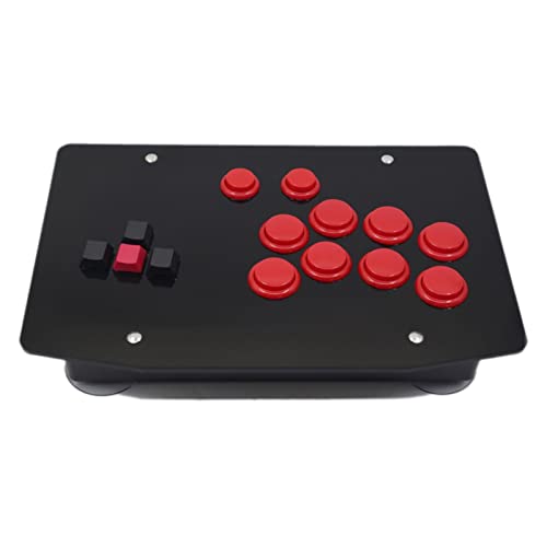 XKJ HK RAC-J500K-PS Teclado Plus botón Arcade Lucha Joystick PS4 / PS3 / PCUSB Juego (Size : Red)