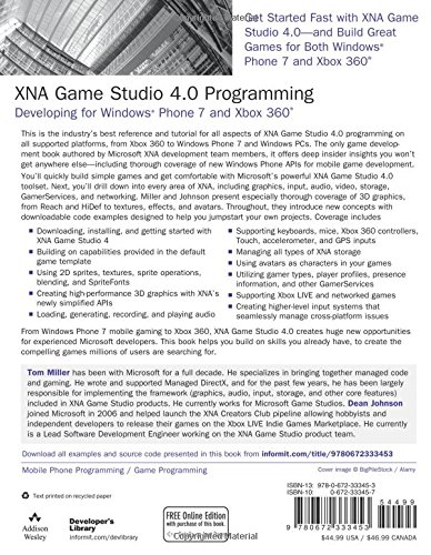 XNA Game Studio 4.0 Programming: Developing for Windows Phone 7 and Xbox 360 (Developer's Library)