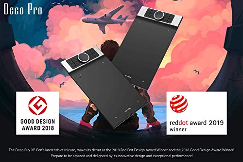 XP-PEN Deco Pro el Último Lanzamiento de la Tableta Hace su Debut como el Ganador del Premio Red Dot Design Award 2019 y el Ganador del Premio Good Design Award 2018 Small y Medium (S)