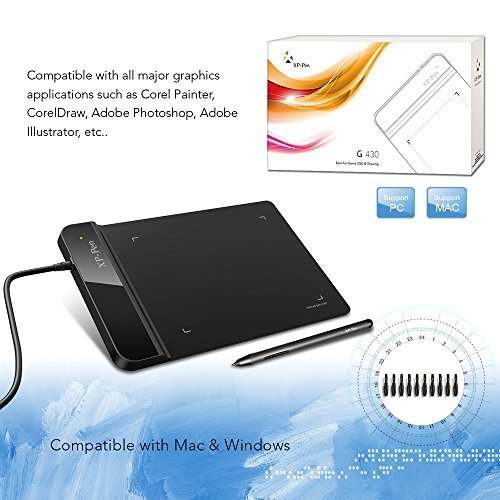 XP-Pen G430S OSU Tableta Gráfica Ultra Delgada 4 x 3 Pulgada Tableta Gráfica Digital Portátil para OSU! (8192 Niveles de Presión)