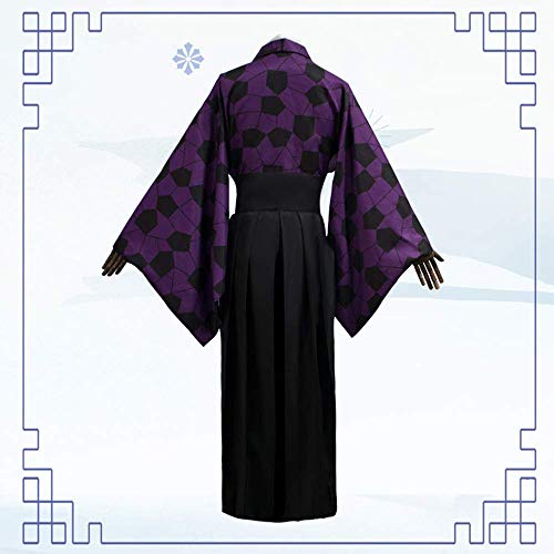 XTD Anime Demon Slayer: Kimetsu No Yaiba Kokushibou Cosplay Costume Hombres Samurai Ropa De Combate Uniforme Halloween Juego Completo -Egift M