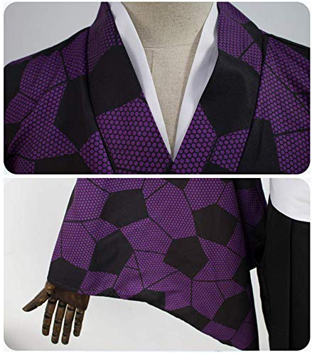 XTD Anime Demon Slayer: Kimetsu No Yaiba Kokushibou Cosplay Costume Hombres Samurai Ropa De Combate Uniforme Halloween Juego Completo -Egift M