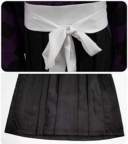 XTD Anime Demon Slayer: Kimetsu No Yaiba Kokushibou Cosplay Costume Hombres Samurai Ropa De Combate Uniforme Halloween Juego Completo -Egift M