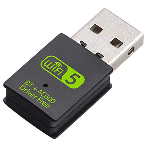 XVZ USB WiFi bluetooth dongle, 600mbps banda dual 2.4G/5G adaptador inalámbrico Wi-Fi tarjeta de red para computadora portátil de escritorio Windows 10/8/8.1/7