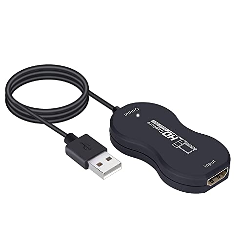 Xyfw Captura USB Tarjeta De Audio Y Video HDMI, Registro De Reunión De Transmisión De Juegos, HDMI A USB HD 1080P Conversor Grabber De Transmisión En Vivo Adquisición De Alta Definición