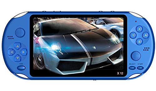 Xyfw El Más Nuevo 5.1 Pulgadas Portátil Consola De Juegos Portátil De Doble Palanca De Mando 8 GB Precargado 1000 Juegos Gratis Soporte De La Máquina De Videojuegos Salida De TV,Azul
