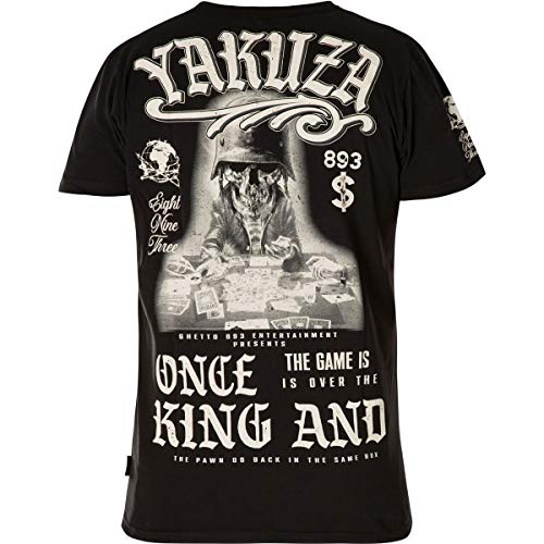 Yakuza Men T-Shirt King, Color:Black, Talla:6XL