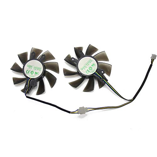 Yanluo 2pcs /Lote Ga82s2h for Galax GTX1060 Ventilador más Fresco Compatible con Kfa2 Georce GTX 1060 Tarjetas gráficas como Ventilador de reemplazo Rejoicing
