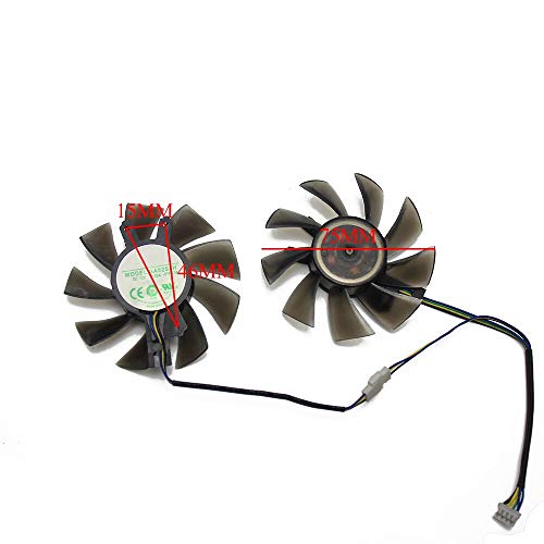 Yanluo 2pcs /Lote Ga82s2h for Galax GTX1060 Ventilador más Fresco Compatible con Kfa2 Georce GTX 1060 Tarjetas gráficas como Ventilador de reemplazo Rejoicing