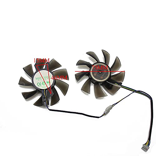 Yanluo 2pcs /Lote P106 GA82S2H for Galax GTX1060 Ventilador más Fresco Compatible con Kfa2 Georce GTX 1060 OC Tarjetas gráficas como Ventilador de reemplazo Rejoicing