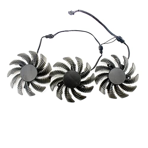 Yanluo 3pcs 3pin 7 5mm T128010SM PLD08010S12H GTX970 VGA GPU Ventilador refrigerador Compatible for gigabyte GTX 970 Tarjetas de gráficos Windforce G1 como reemplazo Rejoicing