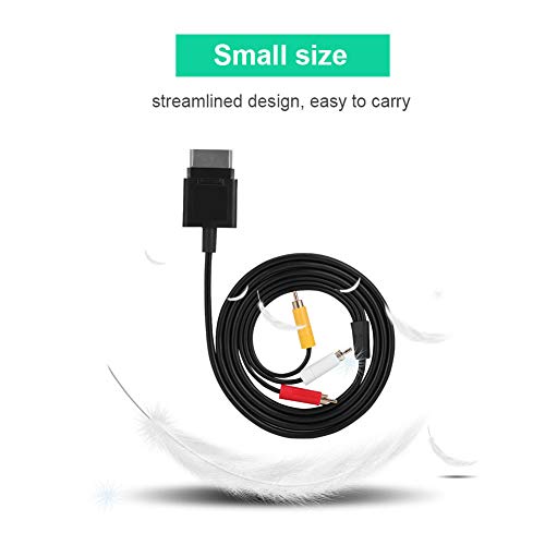 Yctze Cable de Audio y Video, Cable ABS de 1.8 M para componentes de TV, Cable AV para reemplazo Adecuado para Xbox 360 Slim