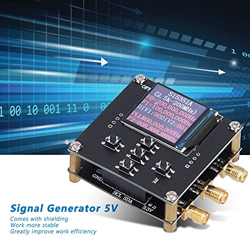 Yctze Generador De Señal De Reloj, Hecho De Material PCB, Placa Base Si5351a, Relación De División Configurable, Muy Adecuado para Detectar.