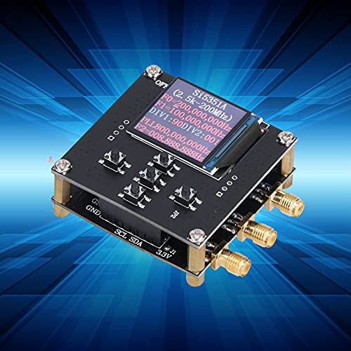 Yctze Generador De Señal De Reloj, Hecho De Material PCB, Placa Base Si5351a, Relación De División Configurable, Muy Adecuado para Detectar.