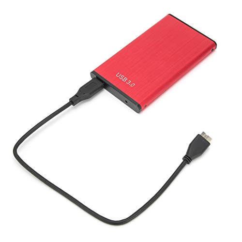 YD0018 Disco Duro móvil, 80G-2TB USB 3.0 Disco Duro Externo portátil HDD 2,5 Pulgadas, Compatible con OS X/XP / Win7 / Win8 / Win10 / Linux, Plug and Play, Rojo(80G)