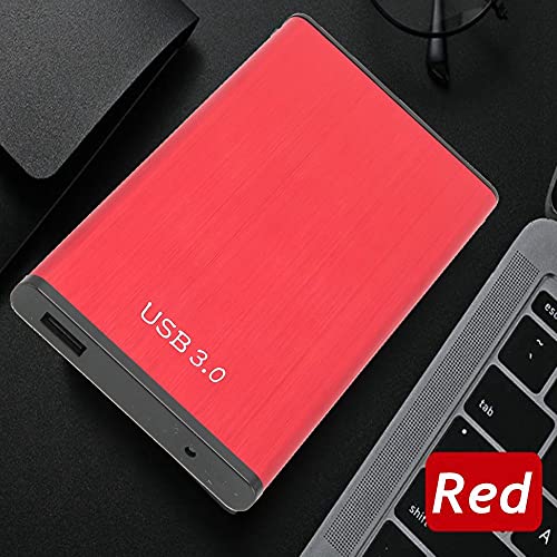 YD0018 Disco Duro móvil, 80G-2TB USB 3.0 Disco Duro Externo portátil HDD 2,5 Pulgadas, Compatible con OS X/XP / Win7 / Win8 / Win10 / Linux, Plug and Play, Rojo(80G)