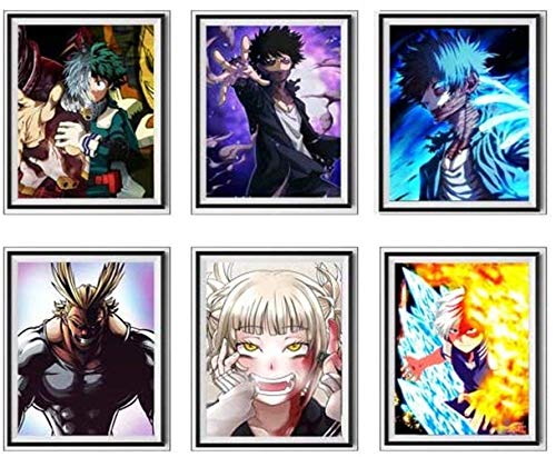 YEAHTOPE Boku No Hero Academia One 's Justice Dabi Shouto Himiko - Póster de anime digital japonés (8 x 10 pulgadas), sin marco, juego de 6