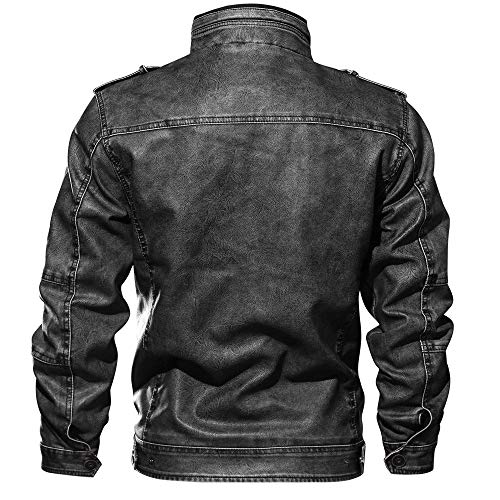 YEE para Hombre del Motorista de la Motocicleta de la Vendimia Urge Venta, Chaqueta Impermeable acorazada de la Motocicleta/Moto,Grey-XXL