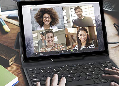 YESTEL Tablet 10 Pulgadas 5G WiFi 4G LTE Dual SIM Android 10.0 Tablet PC 1.6 GHz Procesador Octacore, Face ID, FHD 1920*1200, 64 GB Ampliables hasta 128 GB, 3 GB de RAM, con Teclado Magnetico, Negro