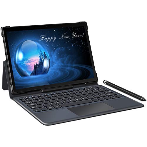 YESTEL Tablet 10 Pulgadas 5G WiFi 4G LTE Dual SIM Android 10.0 Tablet PC 1.6 GHz Procesador Octacore, Face ID, FHD 1920*1200, 64 GB Ampliables hasta 128 GB, 3 GB de RAM, con Teclado Magnetico, Negro