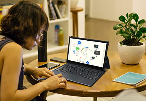 YESTEL Tablet 10 Pulgadas 5G WiFi 4G LTE Dual SIM Android 10.0 Tablet PC 1.6 GHz Procesador Octacore, Face ID, FHD 1920*1200, 64 GB Ampliables hasta 128 GB, 3 GB de RAM, con Teclado Magnetico, Negro