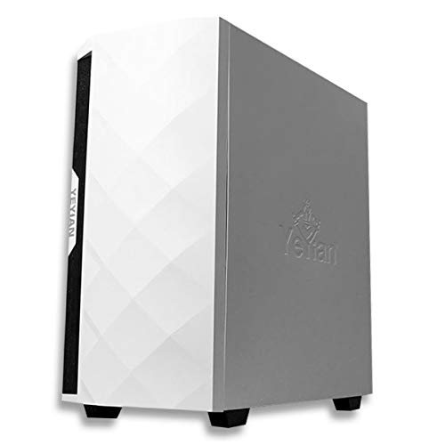 YEYIAN Caja Pc Gaming PC Abyss 2500 , ATX, M-ATX, ITX, EATX, Panel Lateral de Vidrio Templado, Audio HD, 2 USB 3.0 y Audio in, Iluminación ARGB, Incluye 3 Ventiladores ARG 120MM - YGA-49702 (Blanco)