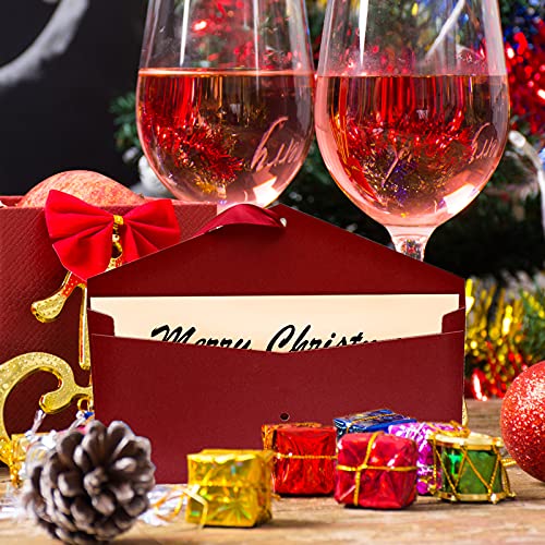 YHSWIN 24 Piezas Sobres para Tarjetas de Regalo, 12 Colores Sobres de Papel Kraft con Cintas para Tarjetas de Regalo Tarjetas de Felicitación para Fiestas Invitación de Boda Cumpleaños, 22 x 11cm